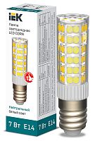 Лампа светодиодная CORN капсула 7Вт 230В 4000К керамика E14 | код LLE-CORN-7-230-40-E14 | IEK